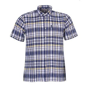 Barbour Linen Mix 2 S/S Summer Skjorte Navy