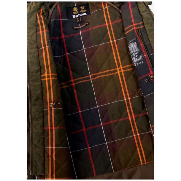Barbour Long Cannic Wax Lady Olive