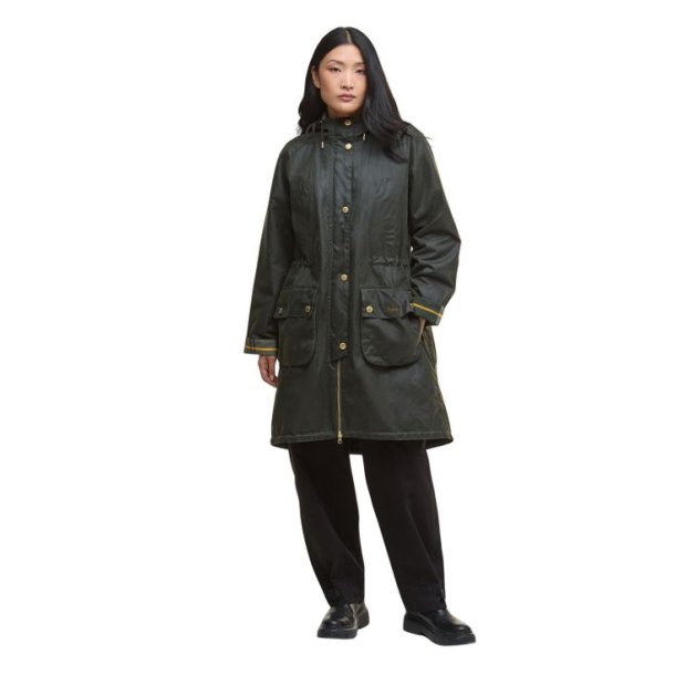Barbour Marcy Wax Parka Lady Olive
