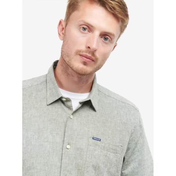 Barbour Nel S Sleeve Sum Skjorte Dusty Green