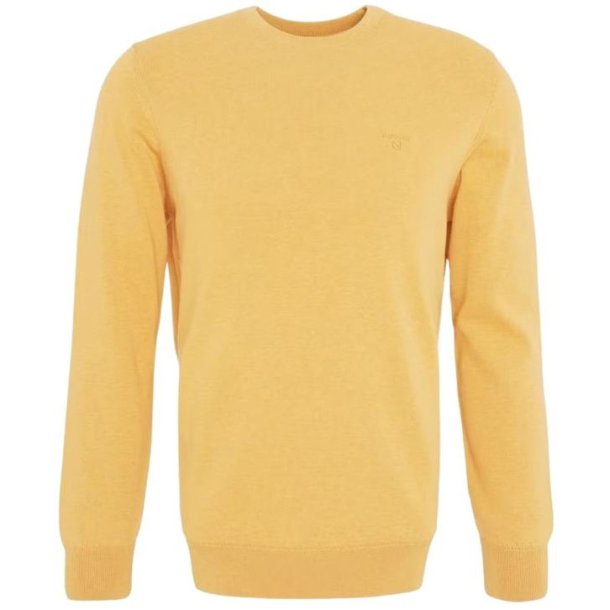 Barbour Pima Cotton Crew Neck Sweater Honey Gold