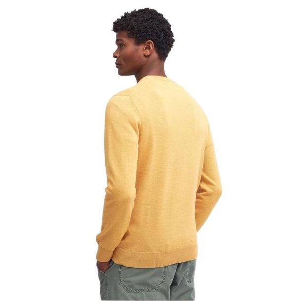 Barbour Pima Cotton Crew Neck Sweater Honey Gold