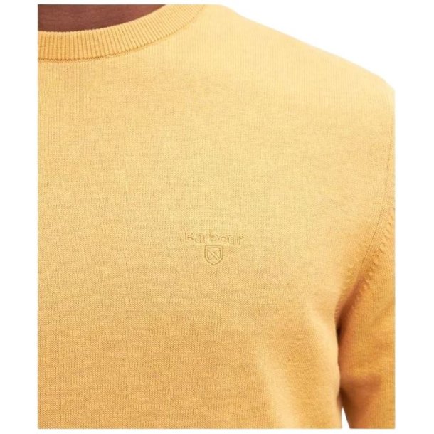 Barbour Pima Cotton Crew Neck Sweater Honey Gold