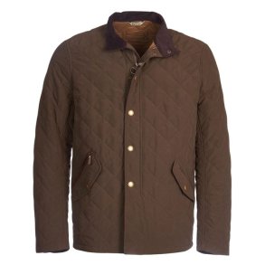 Barbour Shoveler Quilt Jacket Dk Olive