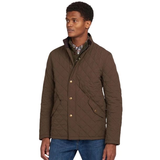 Barbour Shoveler Quilt Jacket Dk Olive