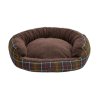 Barbour Snuggle Dog Bed 30" Classic Tartan