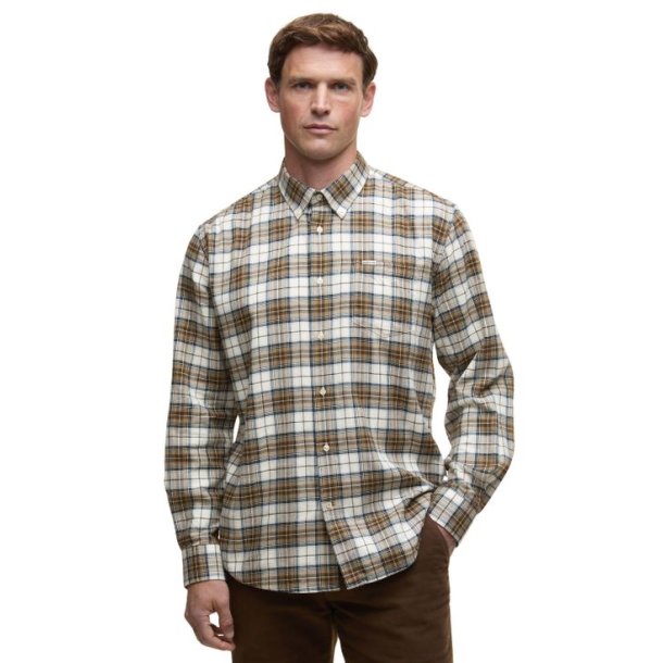 Barbour Telfield Regular Checked Shirt Stone