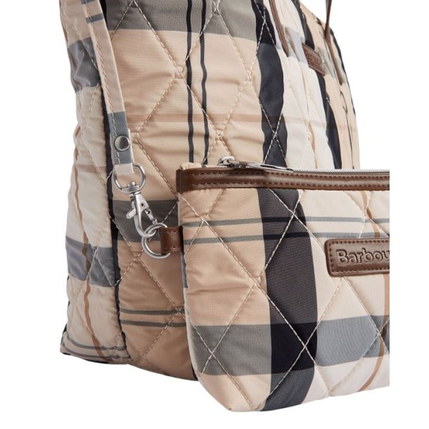 Barbour Wetherham Quilted Bag Safari Tartan