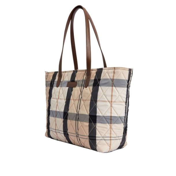 Barbour Wetherham Quilted Bag Safari Tartan