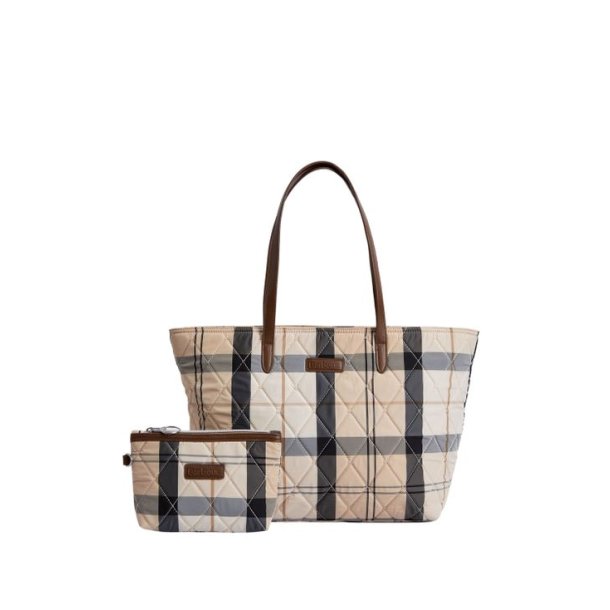 Barbour Wetherham Quilted Bag Safari Tartan