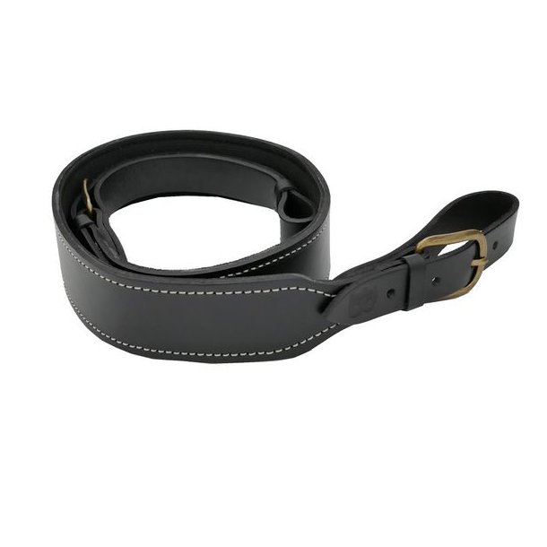 BLF Riffelrem u.Tryk Sort Lder Med Neopren