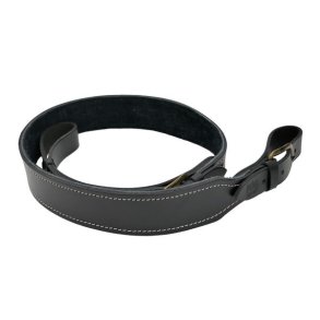 BLF Riffelrem u.Tryk Sort Lder Med Ruskind