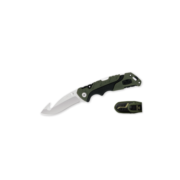 Buck Pursuit LG Foldekniv Med Bugbner Med Ls Og Skede Black/Green - 10cm