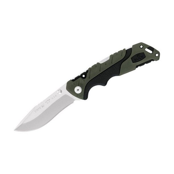 Buck Pursuit LG Foldekniv Med Ls Og Skede Black/Green - 10cm