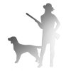 ByBrorson Metalmrke Jgerts Med Hund Gr