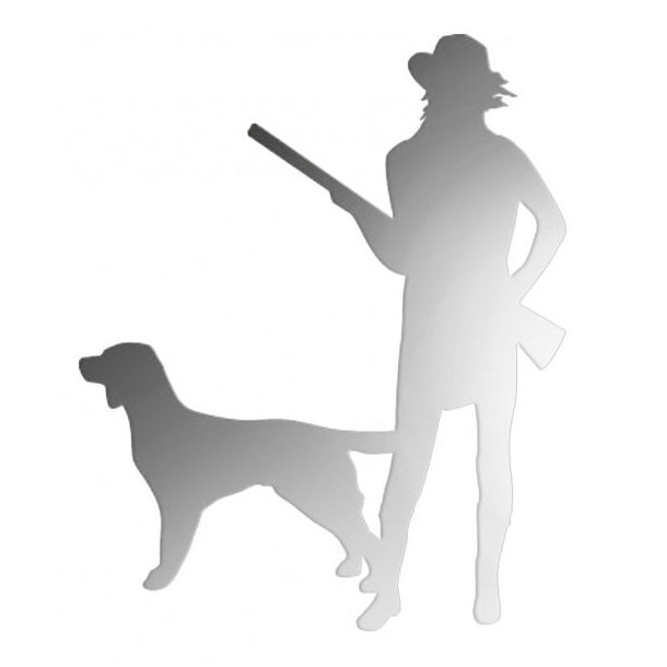 ByBrorson Metalmrke Jgerts Med Hund Gr