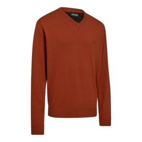 Deerhunter Harrington V-Neck Strik Oak Rust Melange