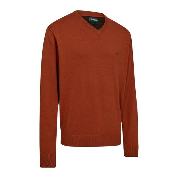 Deerhunter Harrington V-Neck Strik Oak Rust Melange