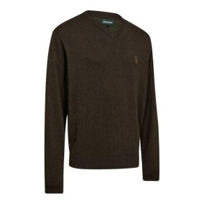 Deerhunter Harrington V-Neck Strik Brown Melange