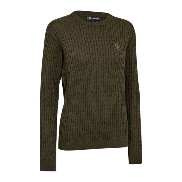Deerhunter Lady Harrington Kabel Strik Forest Ember Melange