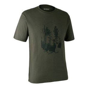 Deerhunter T-Shirt Med Skjold Bark green