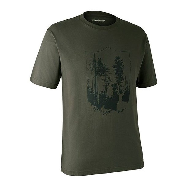 Deerhunter T-Shirt Med Skjold Bark green