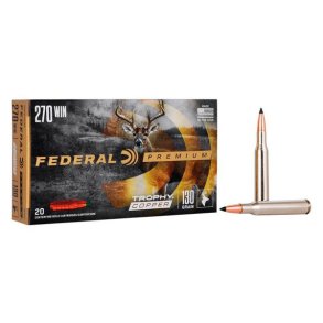 Federal Trophy Kobber 270Win 130G 20 stk. Blyfri Riffelpatron
