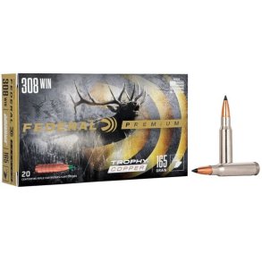 Federal Trophy Kobber 308Win 165G 20 stk. Blyfri Riffelpatron