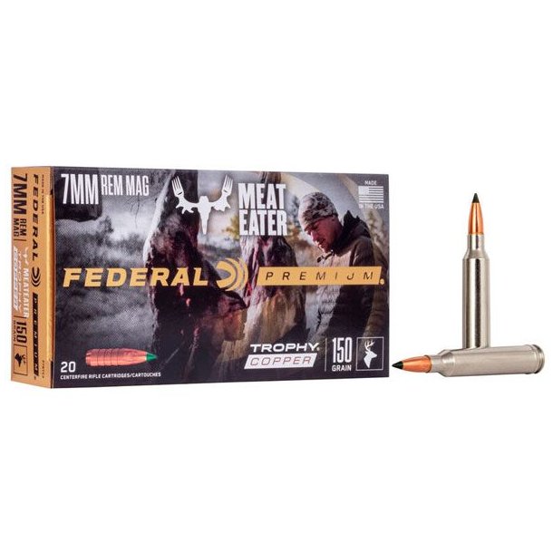 Federal Trophy Kobber 7mm Rem Mag 150G 20 stk. Blyfri Riffelpatron