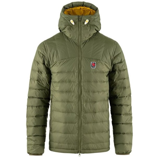 Fjllrven Expedition Pack Down Hoodie Green-Mustard Yellow