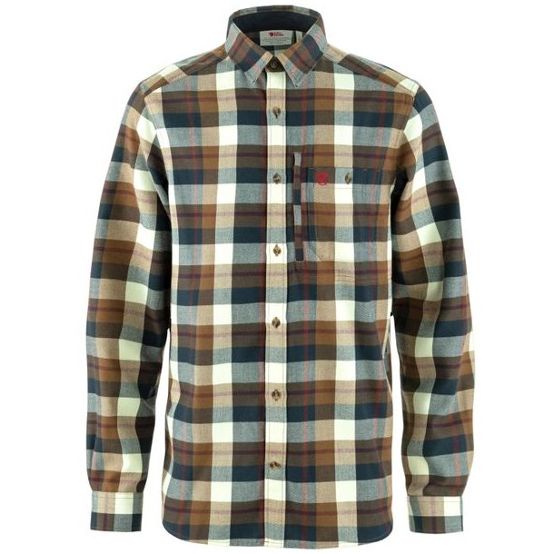 Fjllrven Fjllglim Shirt Wood Brown-Chalk White