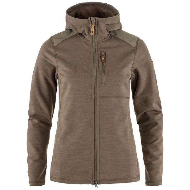 Fjllrven Keb Fleece Hoodie W Suede Brown