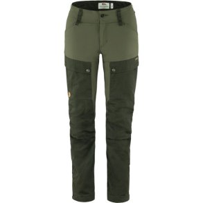Fjllrven Keb Trousers W NBS Short - Deep Forest-Laurel Green