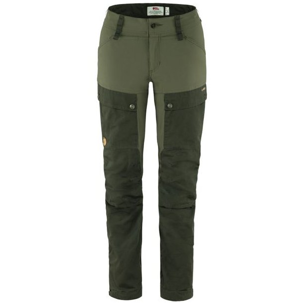 Fjllrven Keb Trousers W NBS Short - Deep Forest-Laurel Green