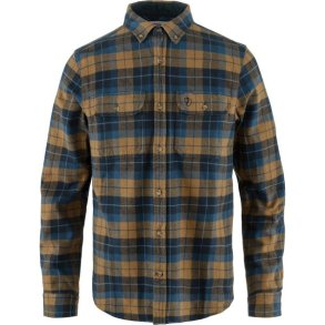 Fjllrven Singi Heavy Flannel Shirt Dark Navy-Buckwheat Brown