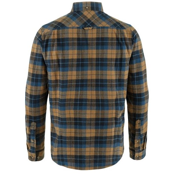 Fjllrven Singi Heavy Flannel Shirt Dark Navy-Buckwheat Brown