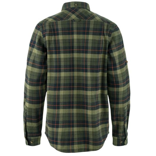 Fjllrven Singi Heavy Flannel Shirt Black-Deep Forest