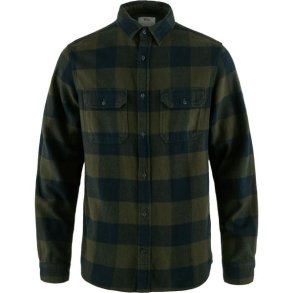 Fjllrven vik Heavy Flannel Shirt Deep Forest-Dark Navy
