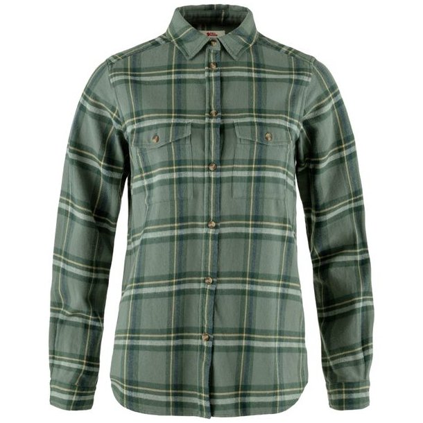 Fjllrven vik Heavy Flannel Shirt W Patina Green-Deep Patina