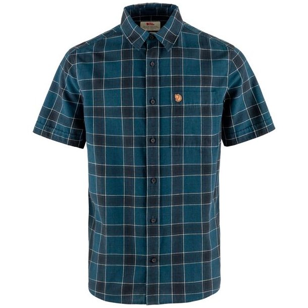Fjllrven vik Travel Shirt SS Indigo Blue-Dark Navy