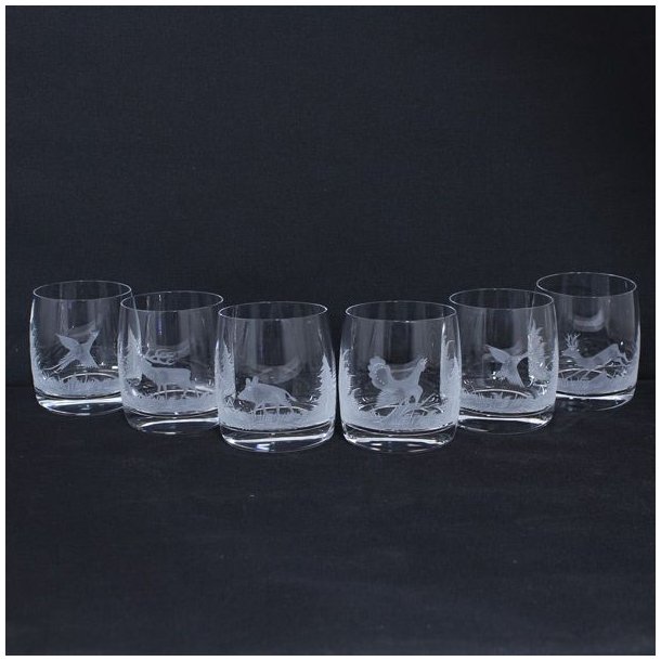 Fritzmann Whiskeyglas m/Jagtmotiv 6stk