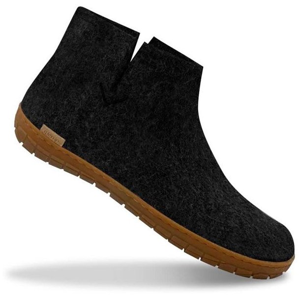 Glerups Boot Hjemmesko Med Gummisl Charcoal