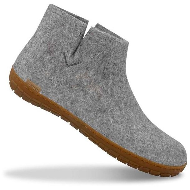 Glerups Boot Hjemmesko Med Gummisl Grey