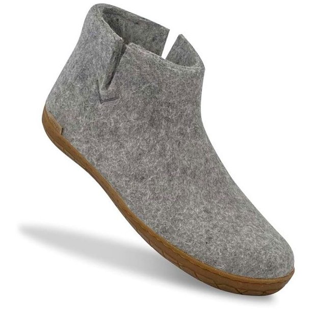 Glerups Boot Hjemmesko Med Gummisl Grey