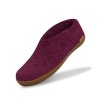 Glerups Shoe Hjemmesko Med Gummisål Cranberry
