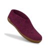 Glerups Shoe Hjemmesko Med Gummisål Cranberry