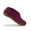 Glerups Shoe Hjemmesko Med Gummisål Cranberry