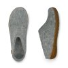 Glerups Slip-on Hjemmesko Med Gummisl Grey