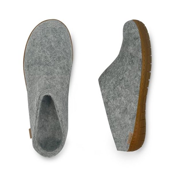 Glerups Slip-on Hjemmesko Med Gummisl Grey