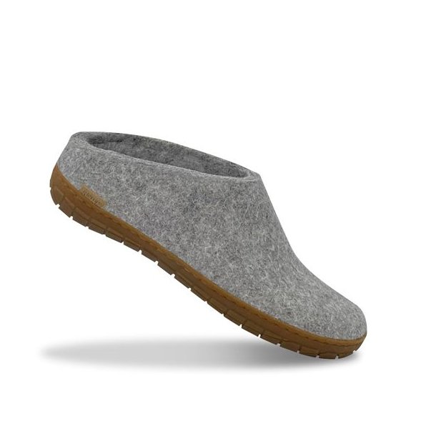 Glerups Slip-on Hjemmesko Med Gummisl Grey
